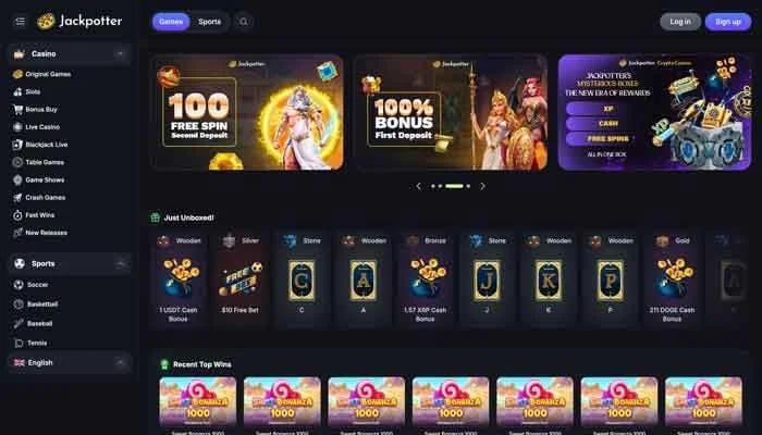 Jackpotter Casino — screenshot