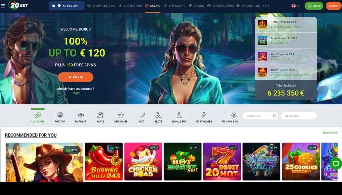 20bet Casino — screenshot