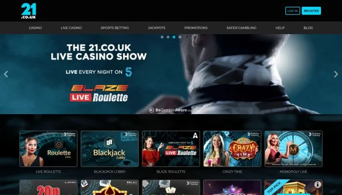 21.co.uk Casino — screenshot