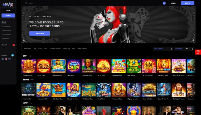 Mirax Casino — screenshot