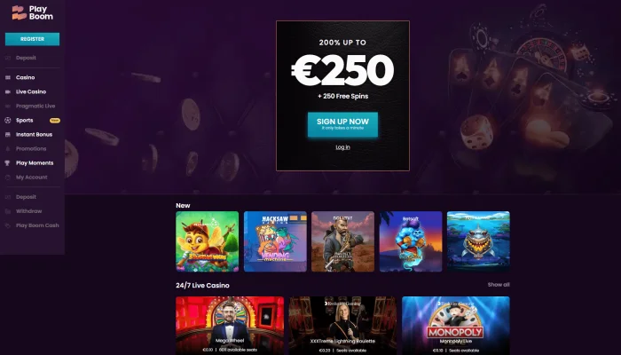 Play Boom Casino — screenshot
