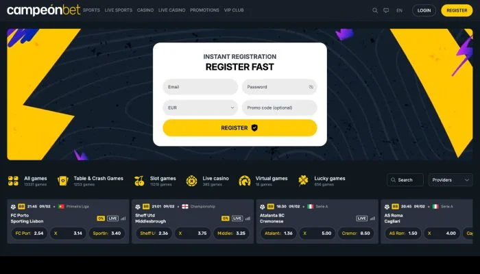 Campeonbet Casino — screenshot