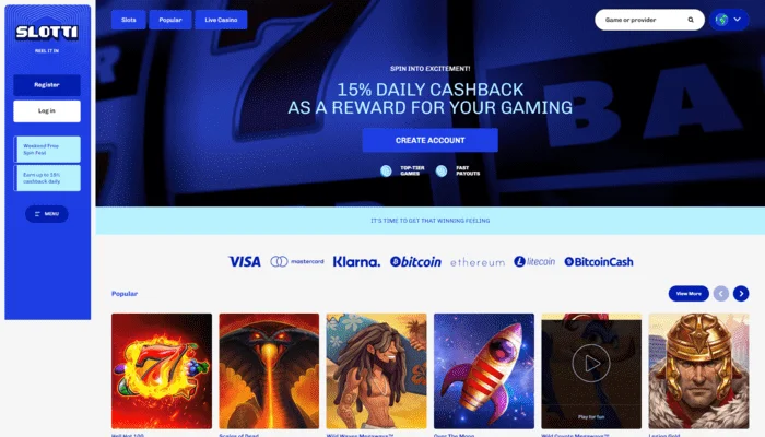 Slotti Casino — screenshot