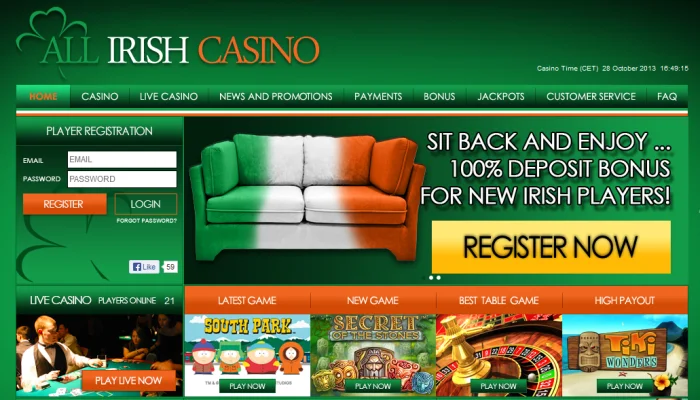 All Irish Casino — screenshot