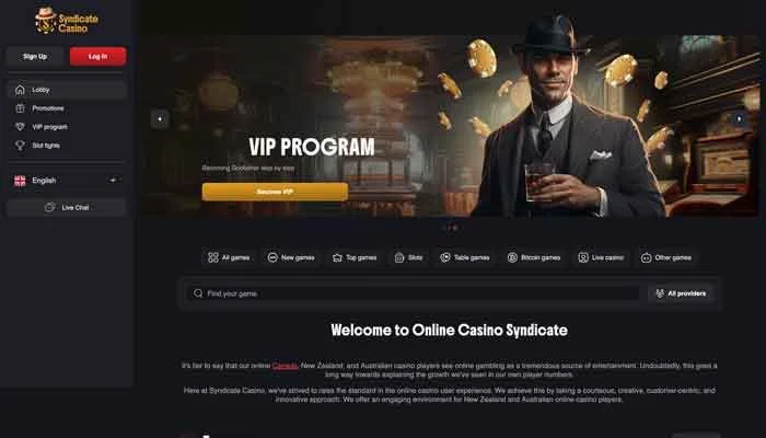 Syndicate Casino — screenshot