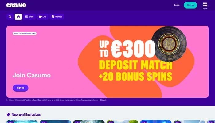 Casumo Casino — screenshot
