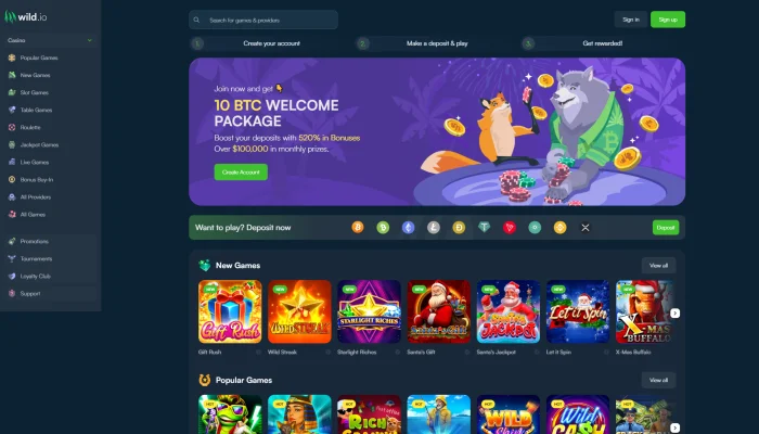 Wild.io Casino — screenshot