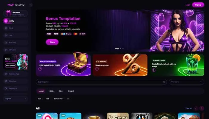 Auf Casino — screenshot