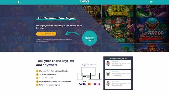 Chanz Casino — screenshot