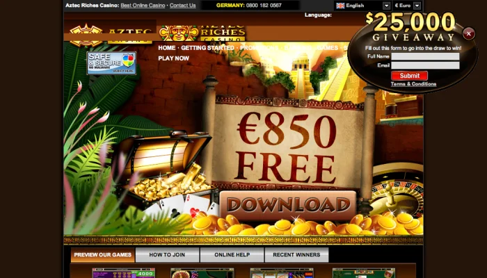 Aztec Riches Casino — screenshot