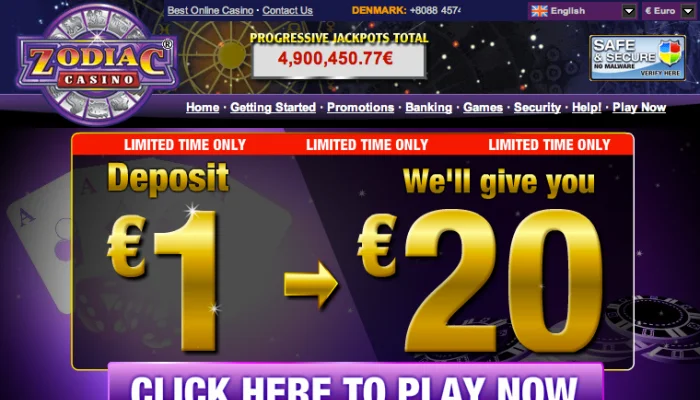 Zodiac Casino — screenshot