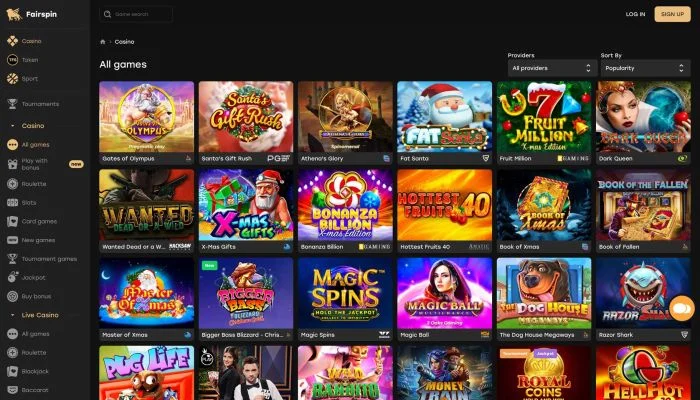 Fairspin Casino — screenshot
