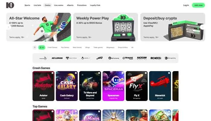 10bet Casino — screenshot