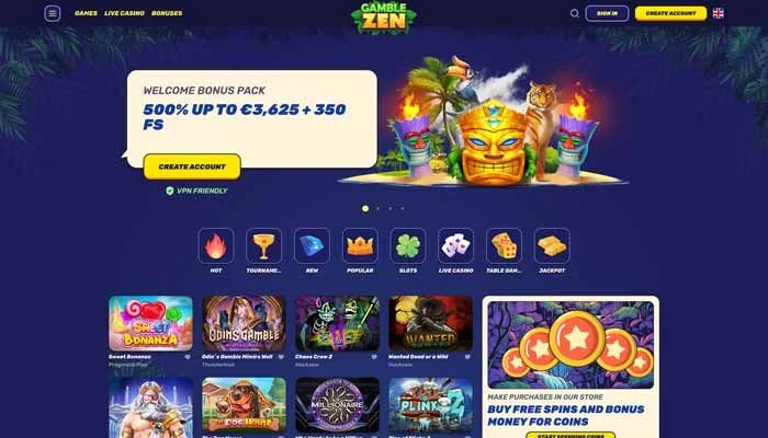 Gamblezen Casino — screenshot