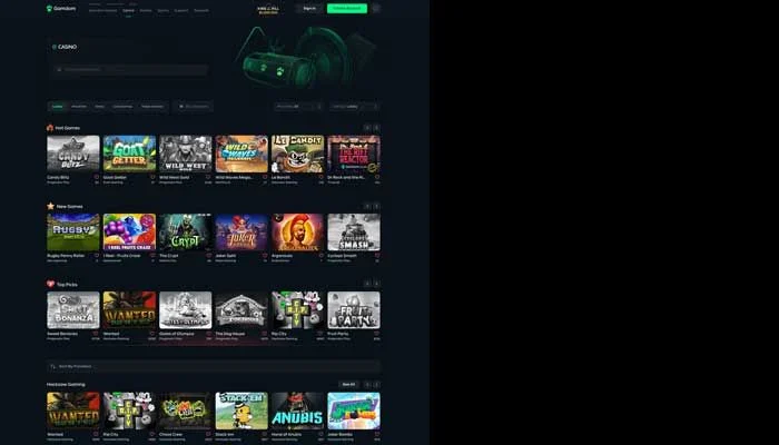 Gamdom Casino — screenshot