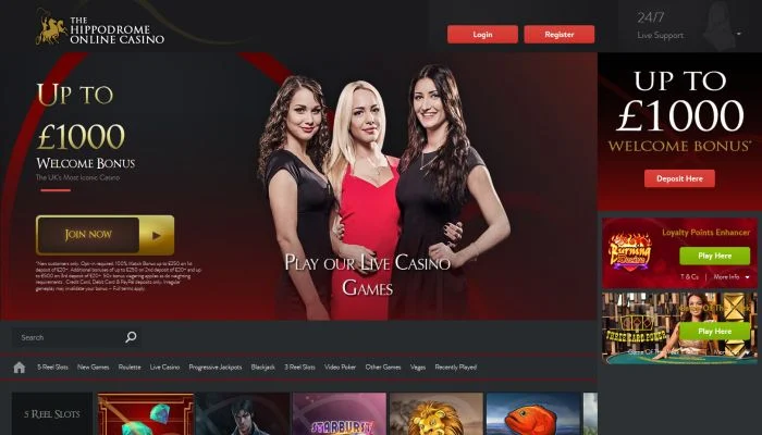Hippodrome Online Casino — screenshot