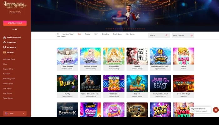 Impressario Casino — screenshot