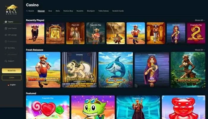 Bull Casino — screenshot
