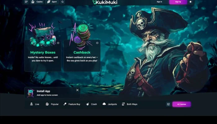 KukiMuki Casino — screenshot