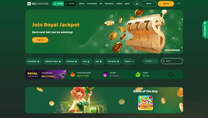 50 Crowns Casino — screenshot