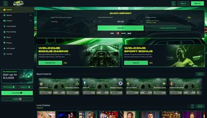 Nitrobet Casino — screenshot