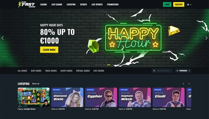 Playfastcasino — screenshot