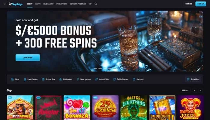 PlayMojo Casino — screenshot