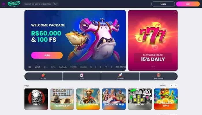 CrocoSlots Casino — screenshot