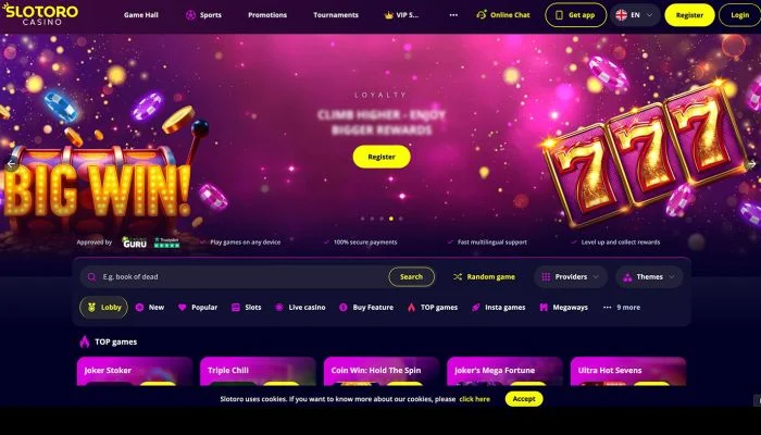 Slotoro Casino — screenshot