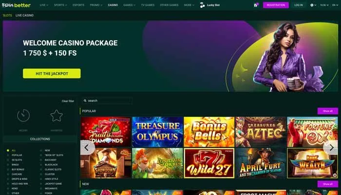 SpinBetter Casino — screenshot