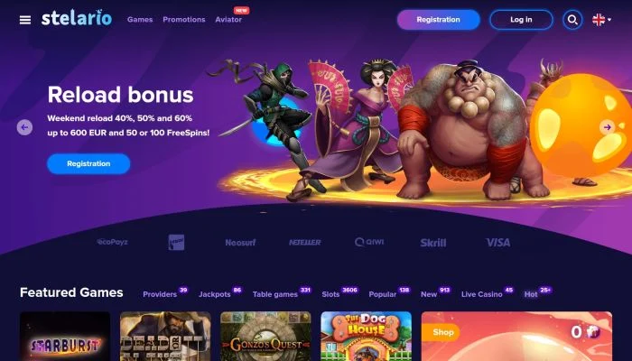 Stelario Casino — screenshot