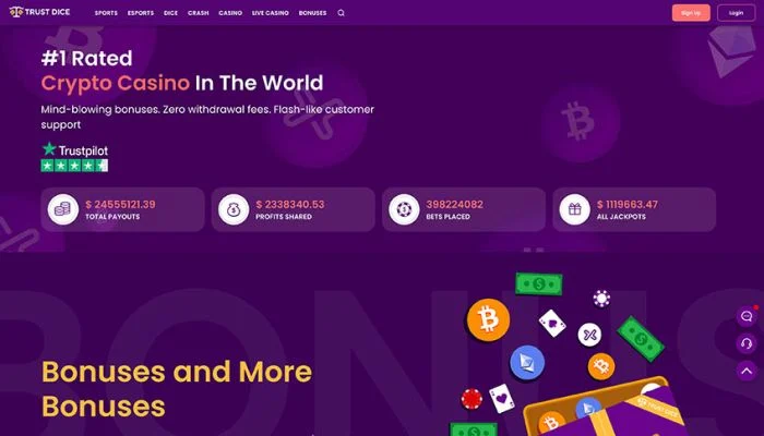 TrustDice Casino — screenshot