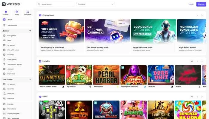 Weiss Casino — screenshot