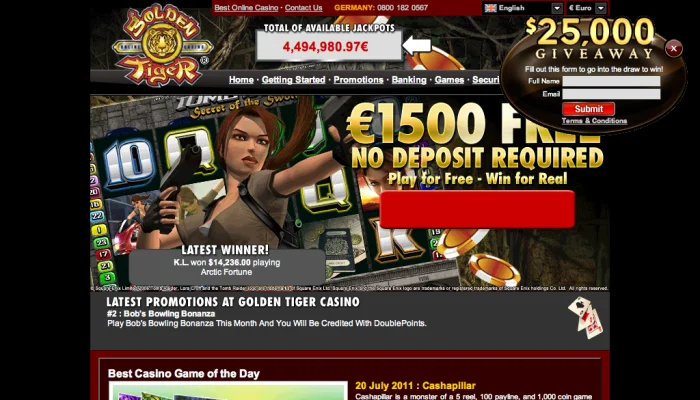Golden Tiger Casino — screenshot