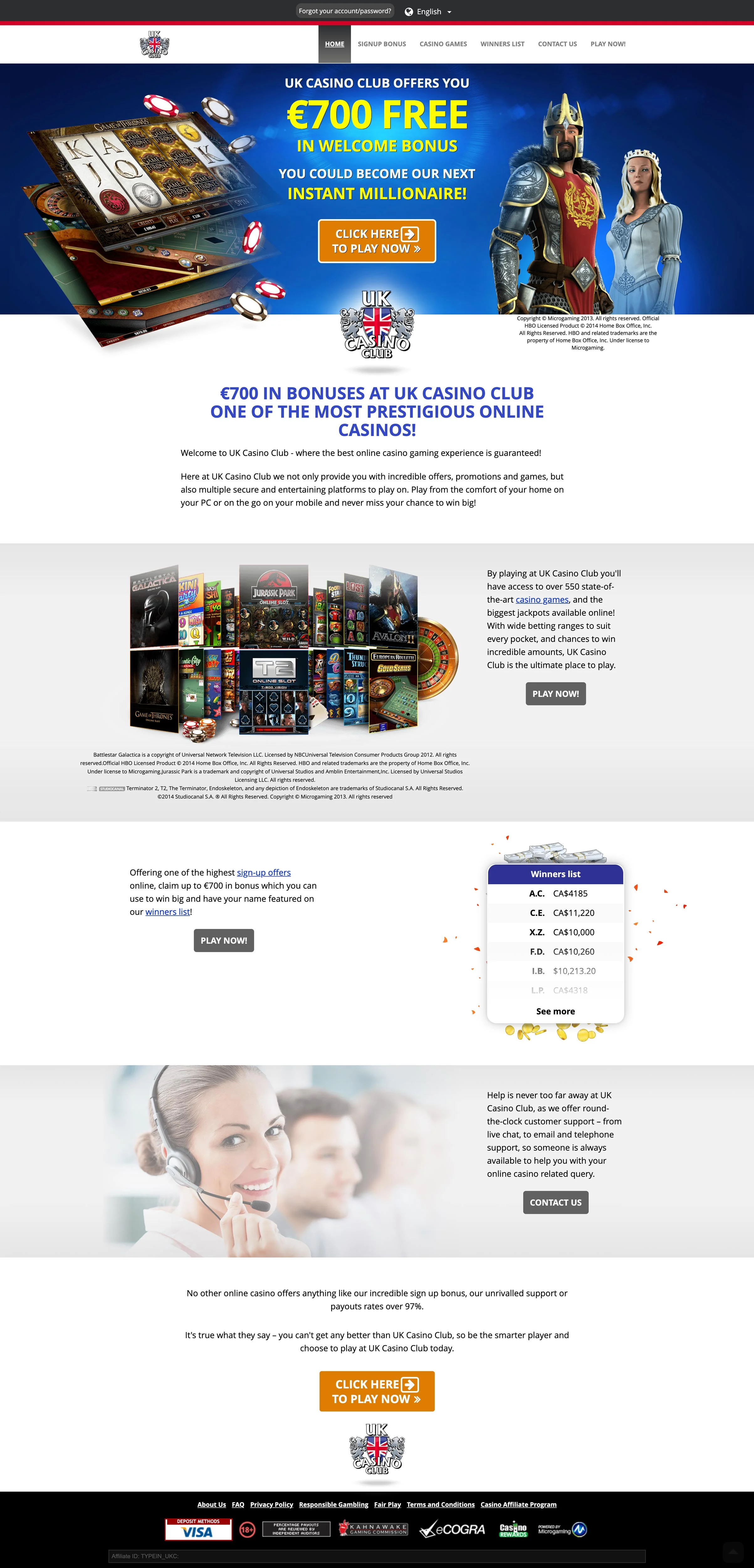 UK Casino Club — screenshot