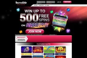 Incredible Spins Casino — screenshot