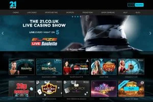 21.co.uk Casino — screenshot