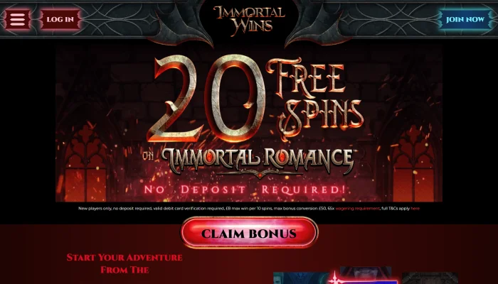 Immortal Wins Casino — screenshot