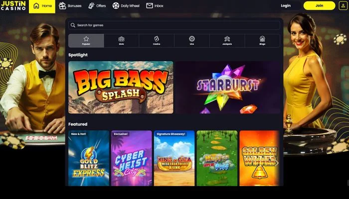 Justin Casino — screenshot