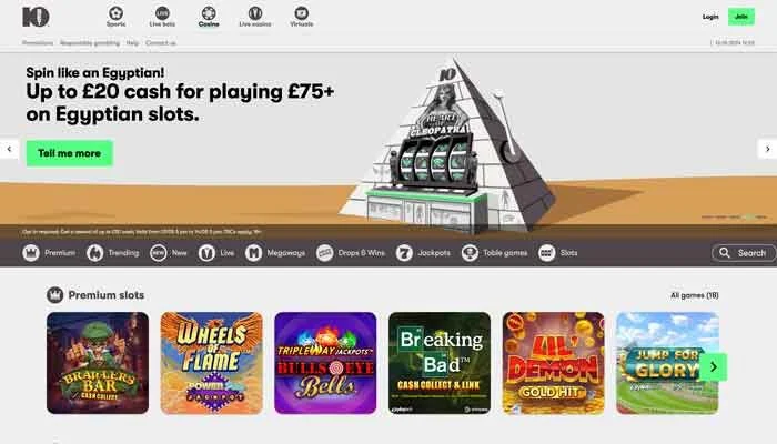 10bet UK Casino — screenshot