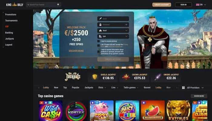 King Billy Casino — screenshot