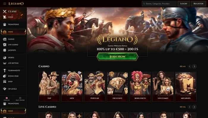 Legiano Casino — screenshot