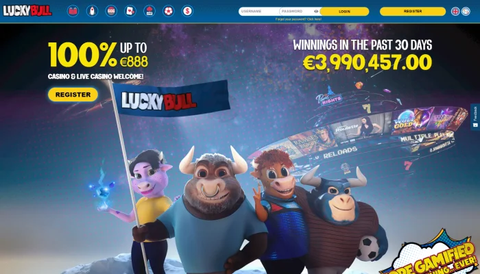 LuckyBull Casino — screenshot
