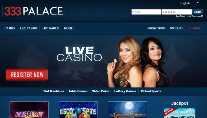 333 Palace Casino — screenshot