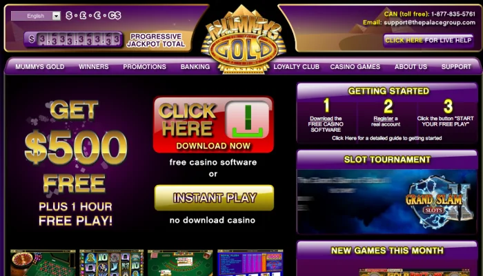 Mummy's Gold Casino — screenshot