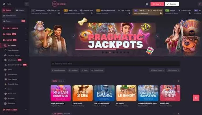 500 Casino — screenshot
