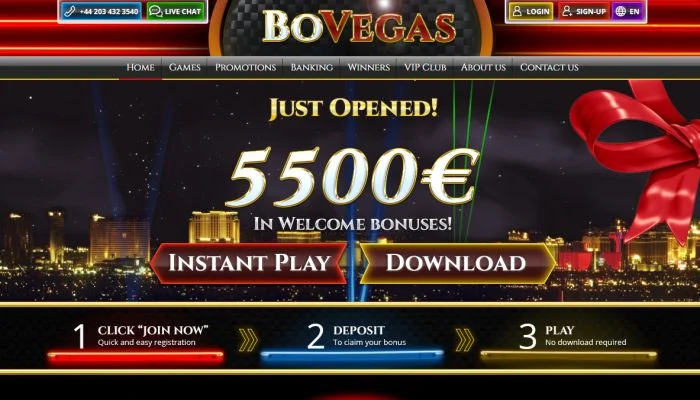 BoVegas Casino — screenshot