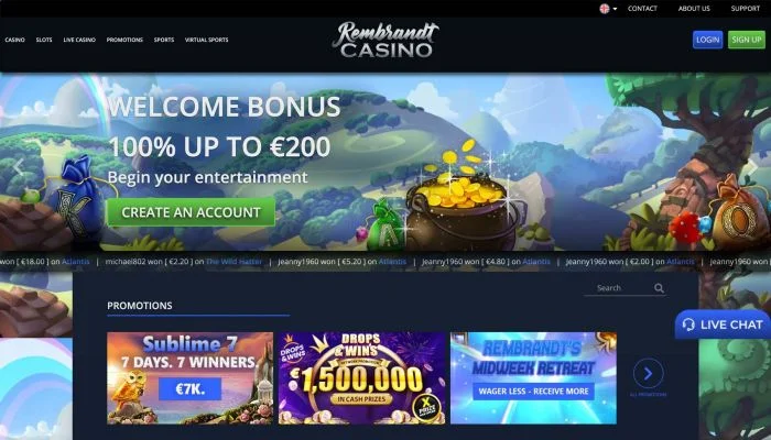 Rembrandt Casino — screenshot