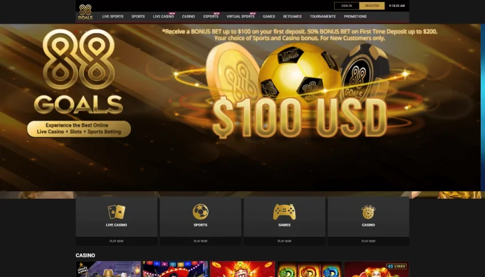 88Goals Casino — screenshot