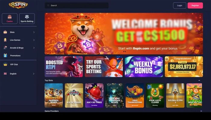8Spin Casino — screenshot
